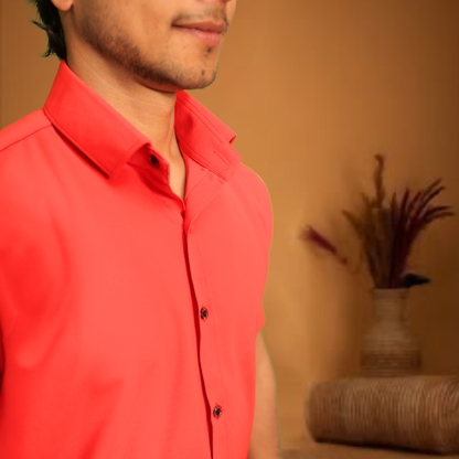 Bold Statement Short Sleeve Button-Down Shirt