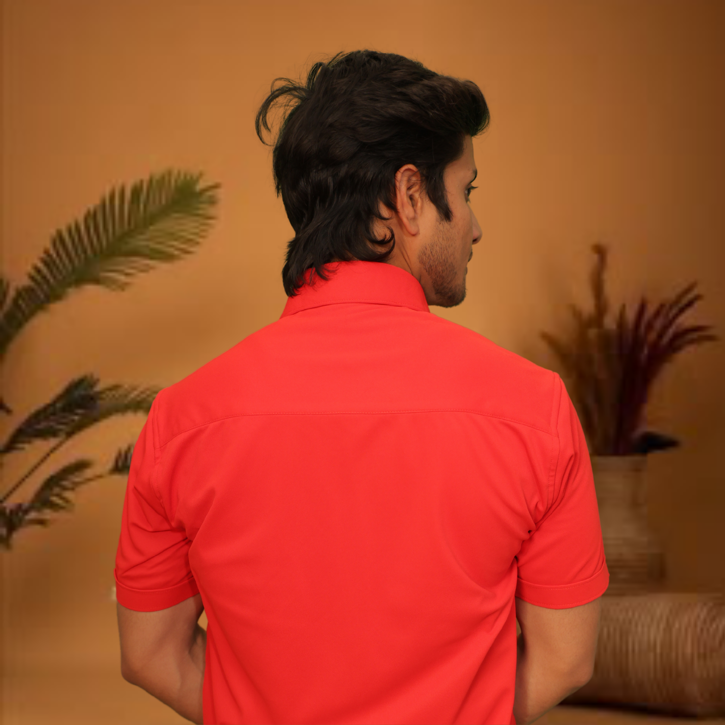 Bold Statement Short Sleeve Button-Down Shirt