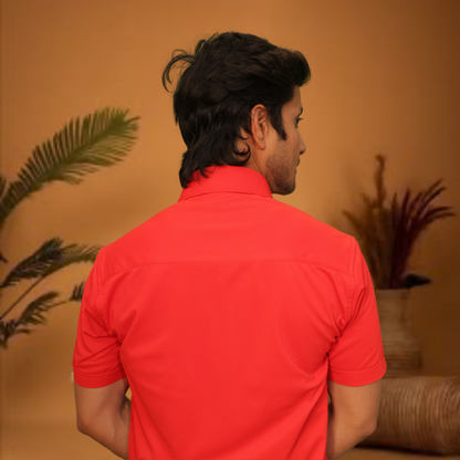 Bold Statement Short Sleeve Button-Down Shirt