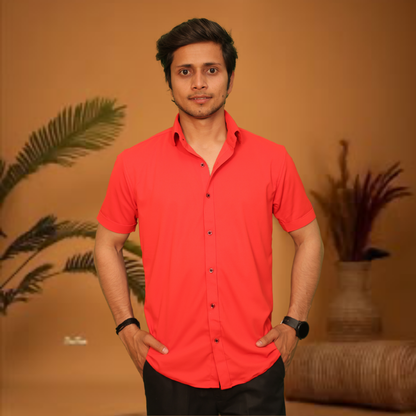 Bold Statement Short Sleeve Button-Down Shirt