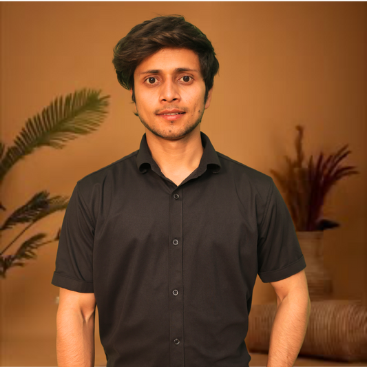 Classic Charcoal Short Sleeve Button-Down Shirt